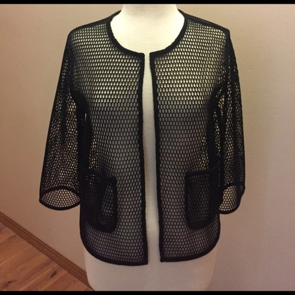 Beautiful Alfani Open-Front Mesh Jacket/Cardigan, Only at Macy's - Picture 5 of 5
